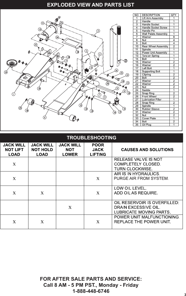 Page 4 of 8 - Craftsman Craftsman-4-Ton-Low-Profile-High-Lift-Service-Jack-Owners-Manual- Page1  Craftsman-4-ton-low-profile-high-lift-service-jack-owners-manual