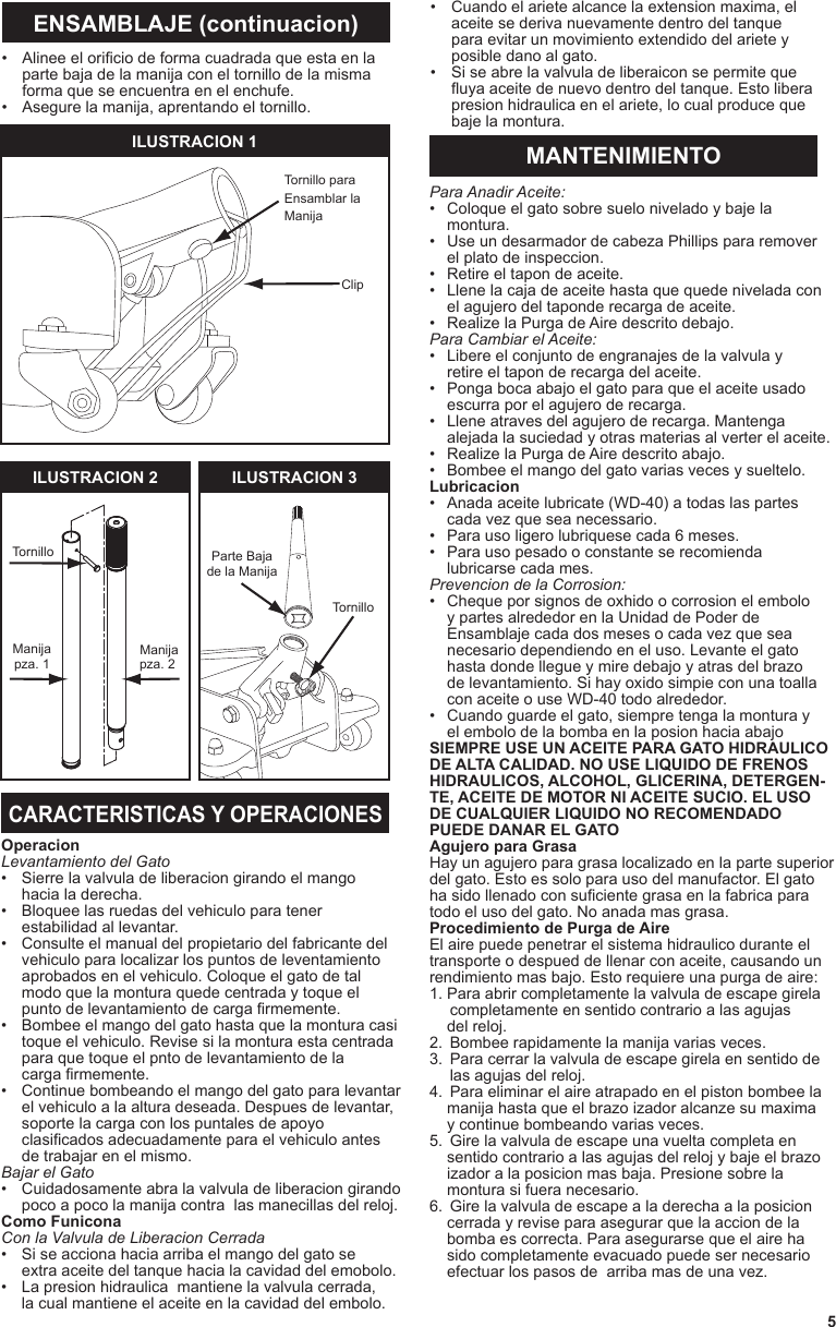 Page 6 of 8 - Craftsman Craftsman-4-Ton-Low-Profile-High-Lift-Service-Jack-Owners-Manual- Page1  Craftsman-4-ton-low-profile-high-lift-service-jack-owners-manual