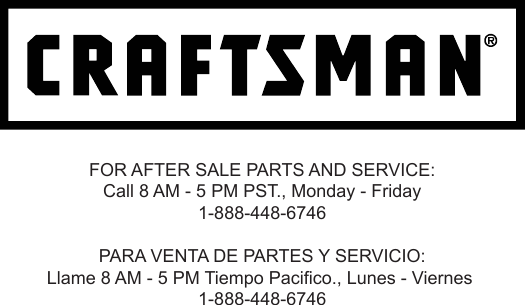 Page 8 of 8 - Craftsman Craftsman-4-Ton-Low-Profile-High-Lift-Service-Jack-Owners-Manual- Page1  Craftsman-4-ton-low-profile-high-lift-service-jack-owners-manual