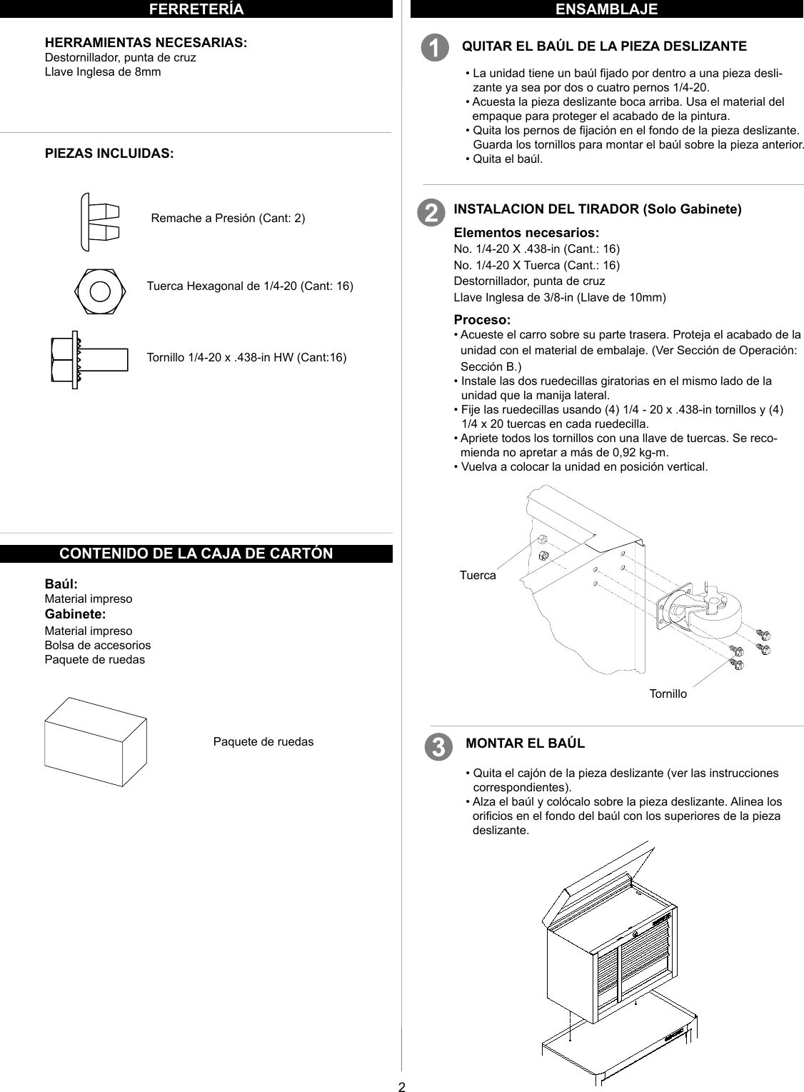 Page 6 of 8 - Craftsman Craftsman-5-Drawer-Standard-Duty-Ball-Bearing-Tool-Center-Black-Use-And-Care-Manual-  Craftsman-5-drawer-standard-duty-ball-bearing-tool-center-black-use-and-care-manual