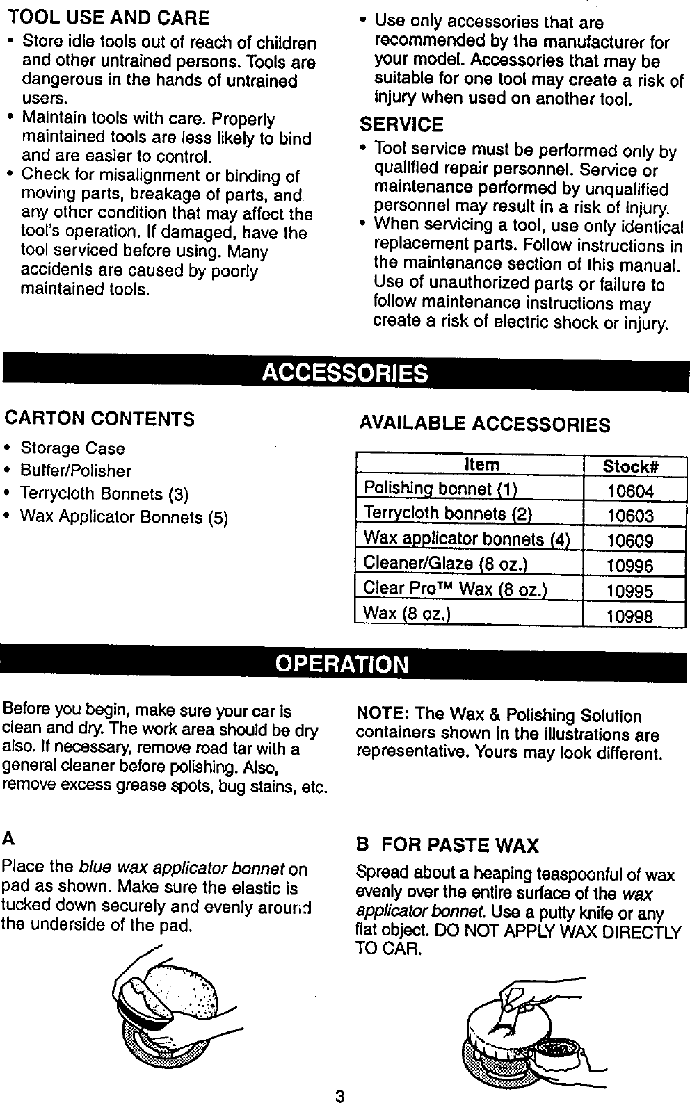 Page 3 of 8 - Craftsman Craftsman-646-1062-Users-Manual-  Craftsman-646-1062-users-manual