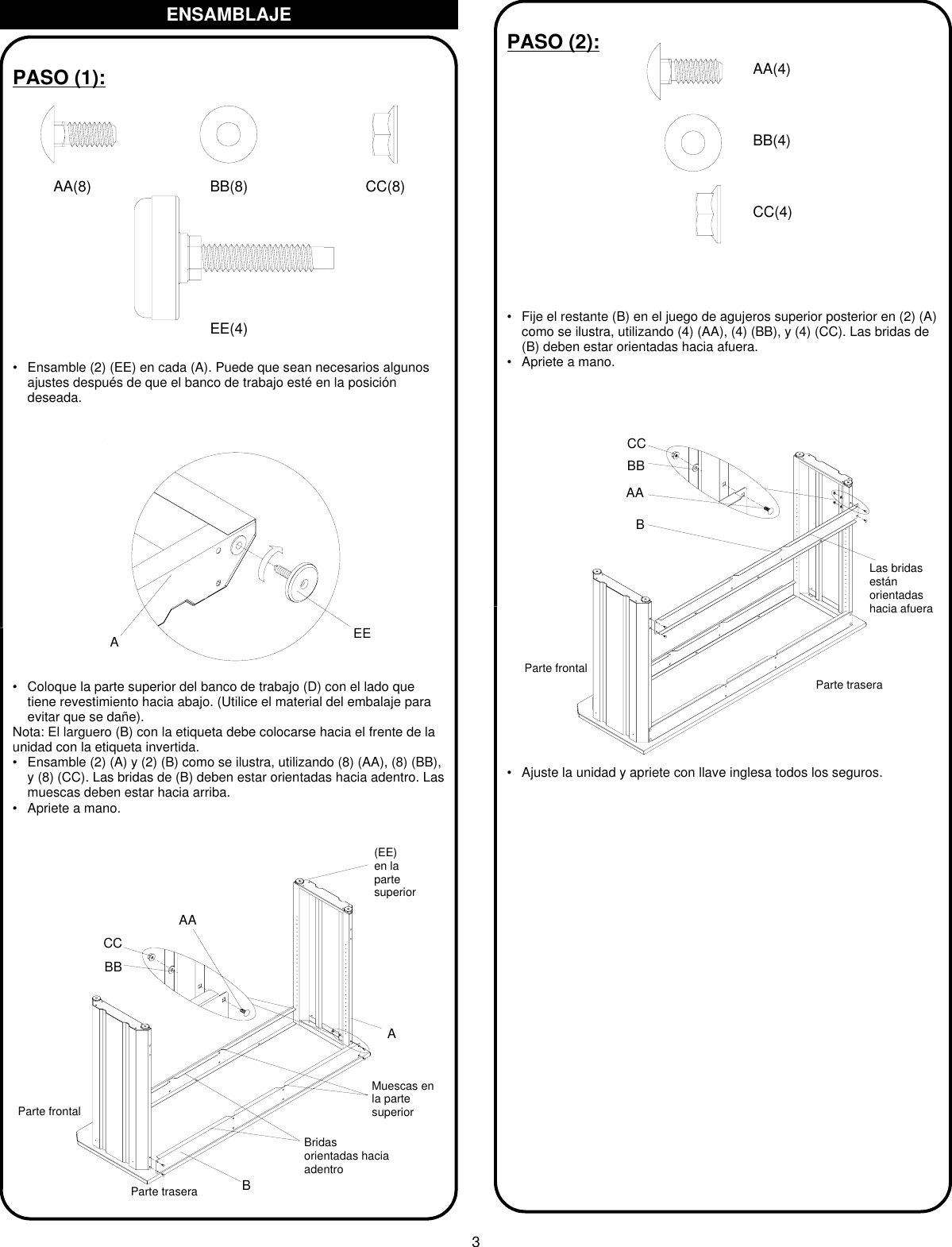 Page 7 of 8 - Craftsman Craftsman-6-Workbench-Black-Use-And-Care-Manual- H  Craftsman-6-workbench-black-use-and-care-manual