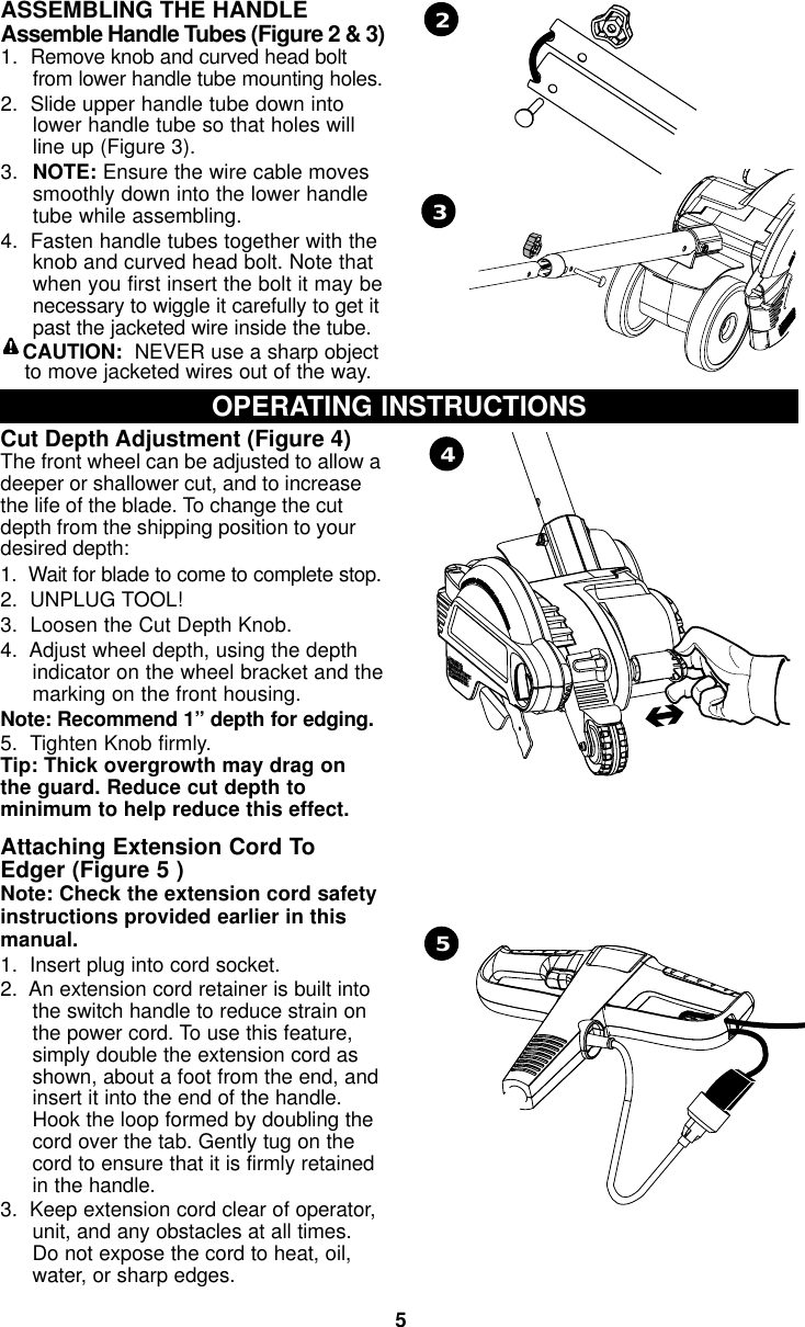 Page 5 of 11 - Craftsman Craftsman-900-79654-Users-Manual- 900.79654 SEARS EDGERNEW  Craftsman-900-79654-users-manual