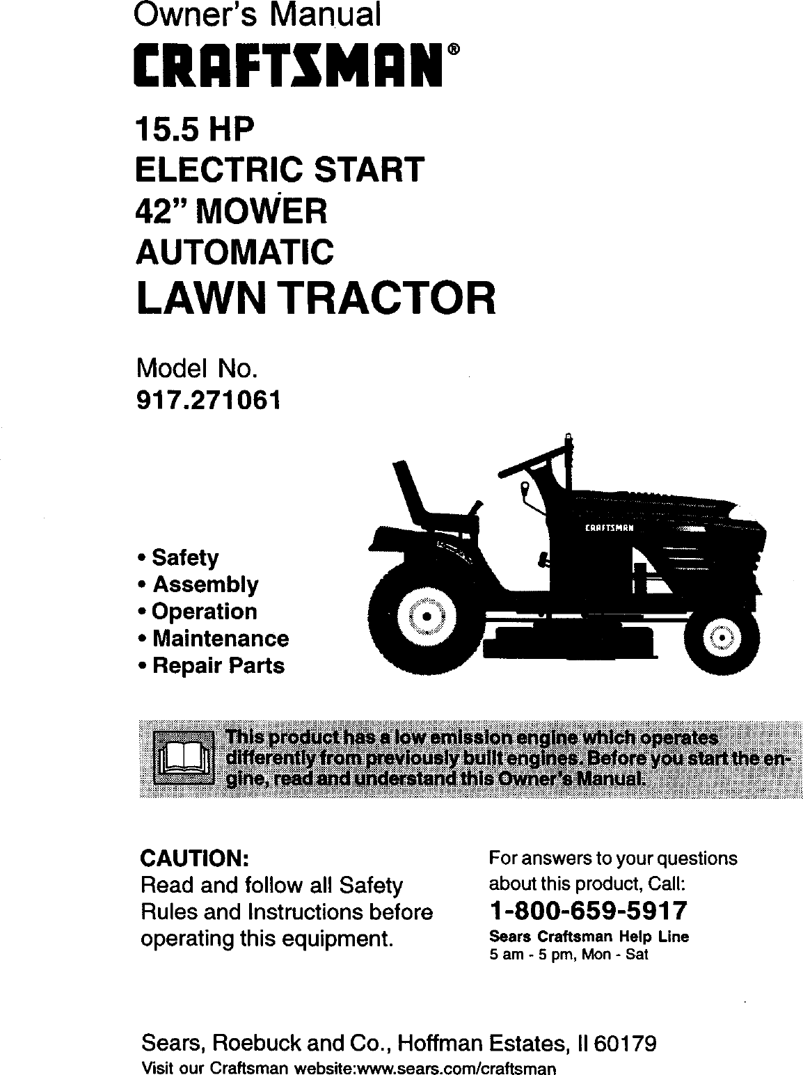 Craftsman 917 271061 Users Manual