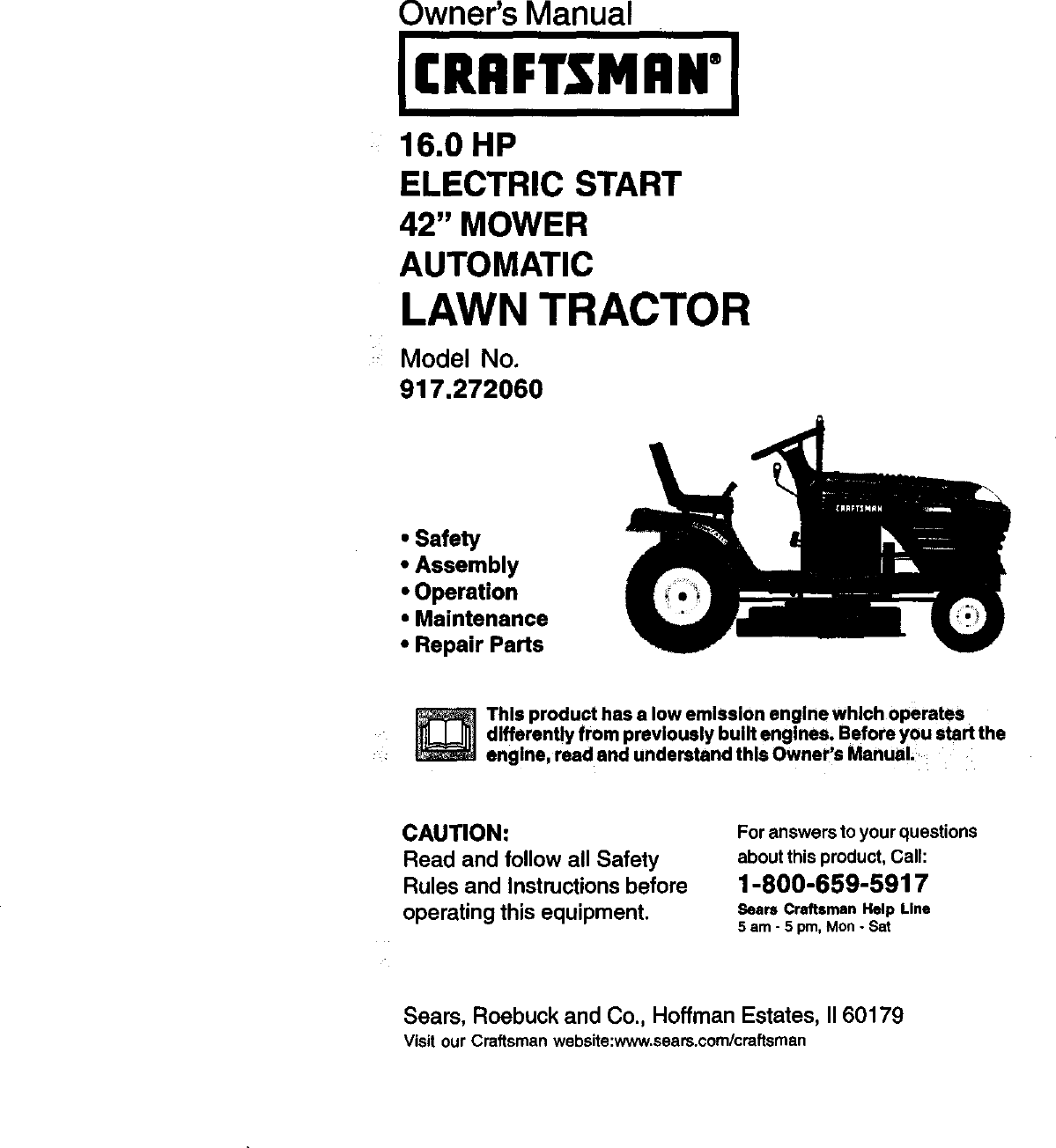 Craftsman 917 27206 Users Manual