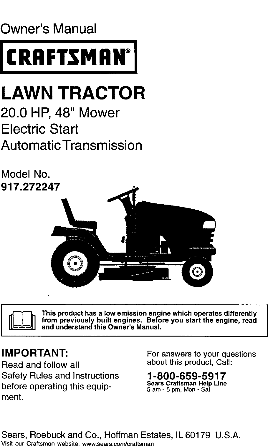 Craftsman 917 272247 Users Manual