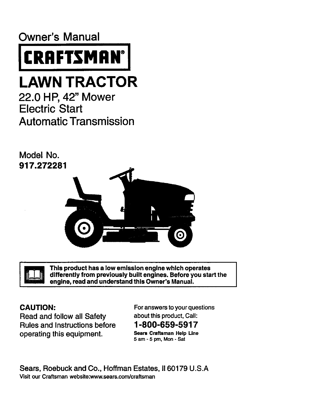 Craftsman 917 272281 Users Manual