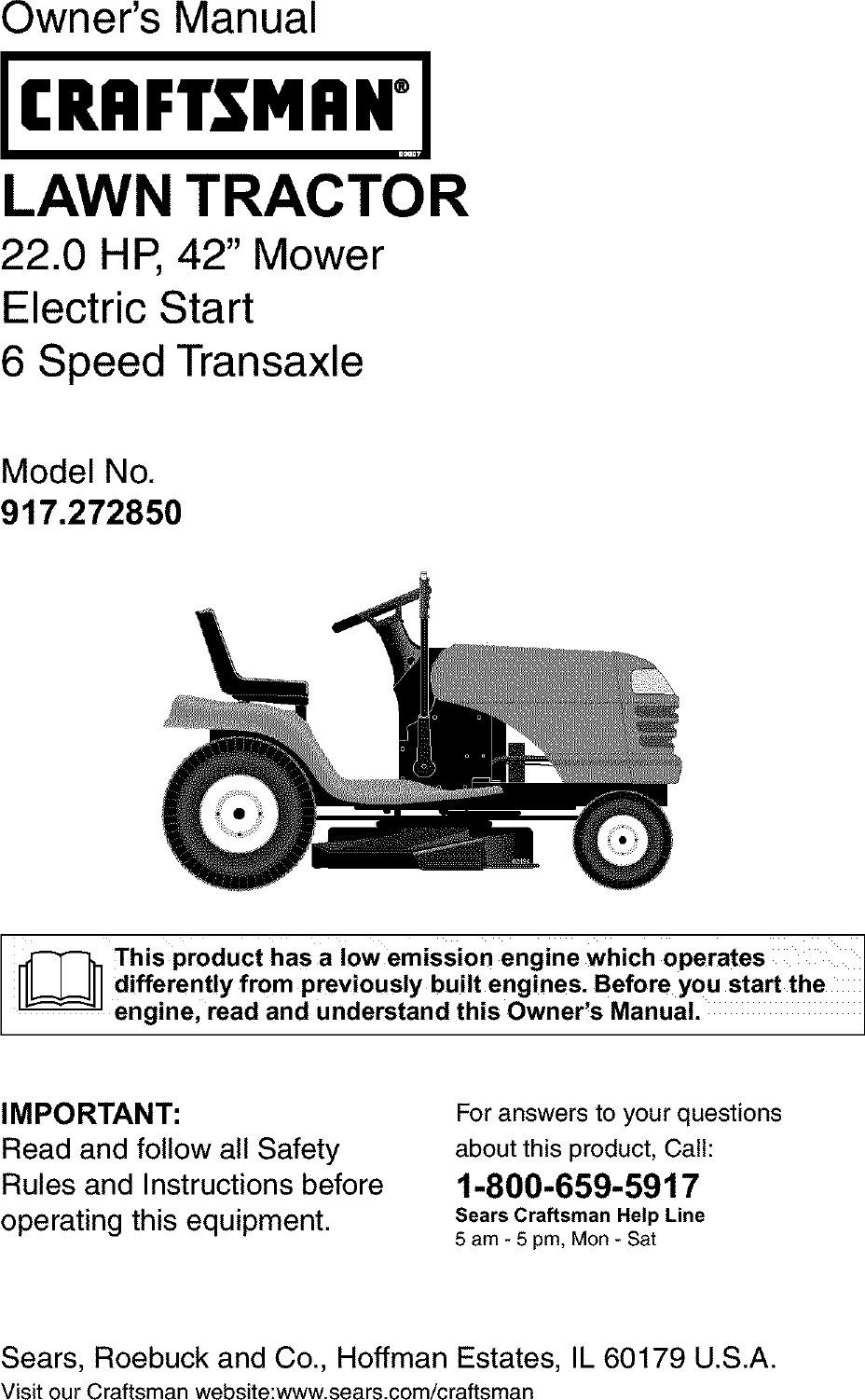 Craftsman 917 27285 Users Manual