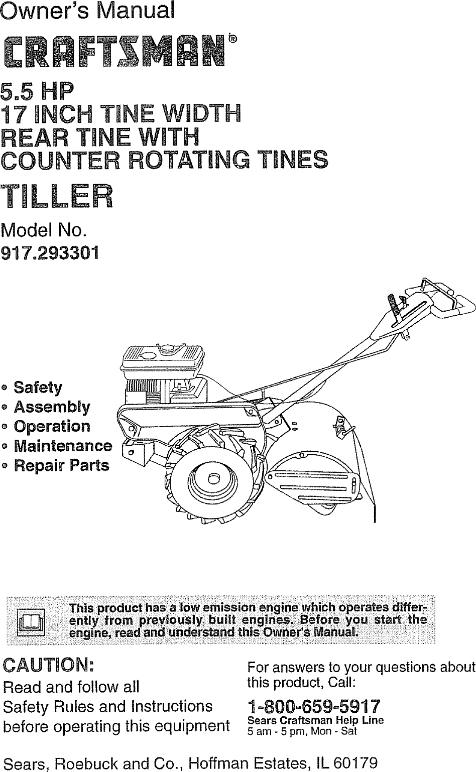 Craftsman 917 293301 Users Manual