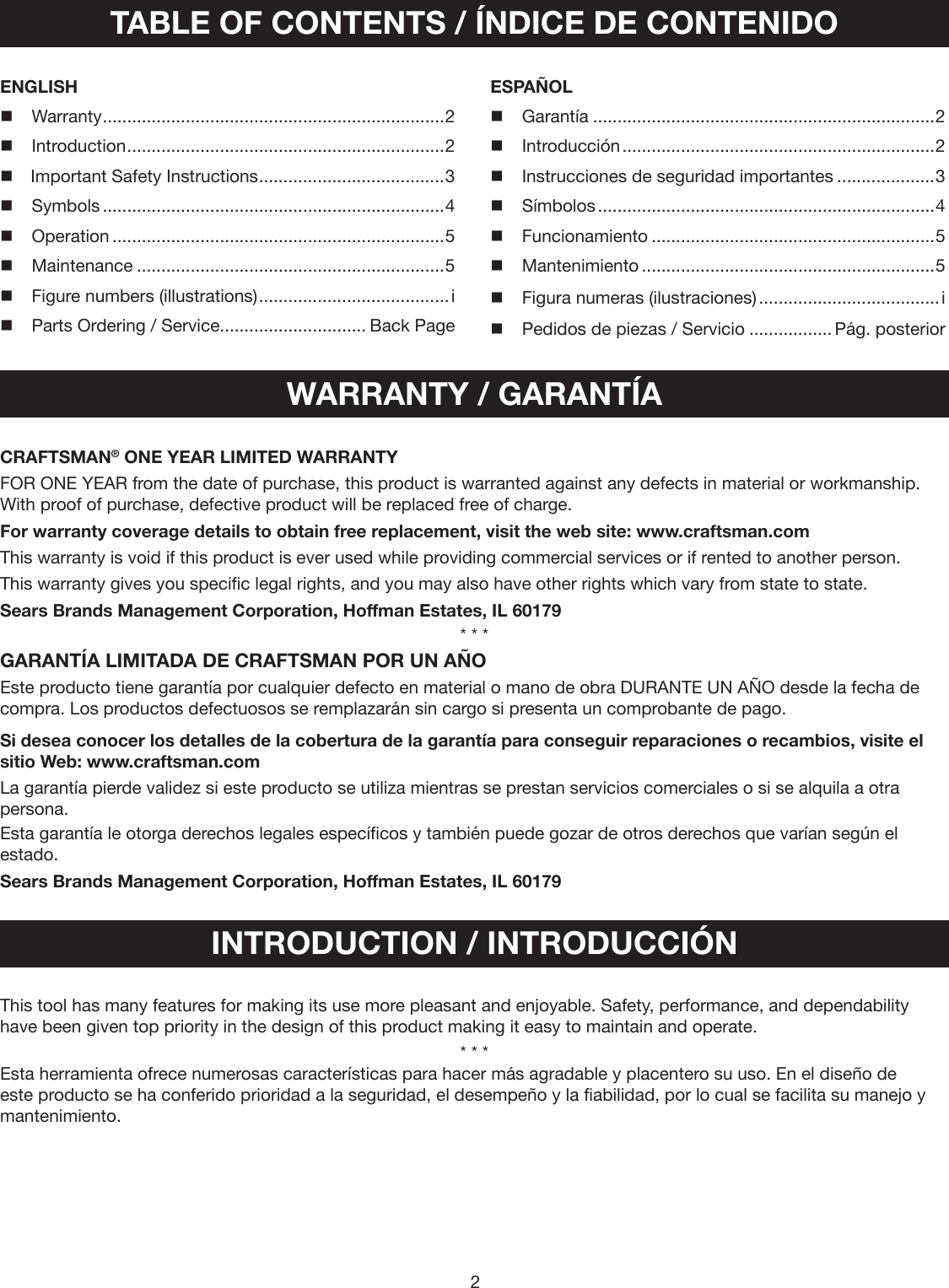Page 2 of 12 - Craftsman Craftsman-C3-19-2-Volt-Cordless-Led-Light-Owners-Manual-  Craftsman-c3-19-2-volt-cordless-led-light-owners-manual