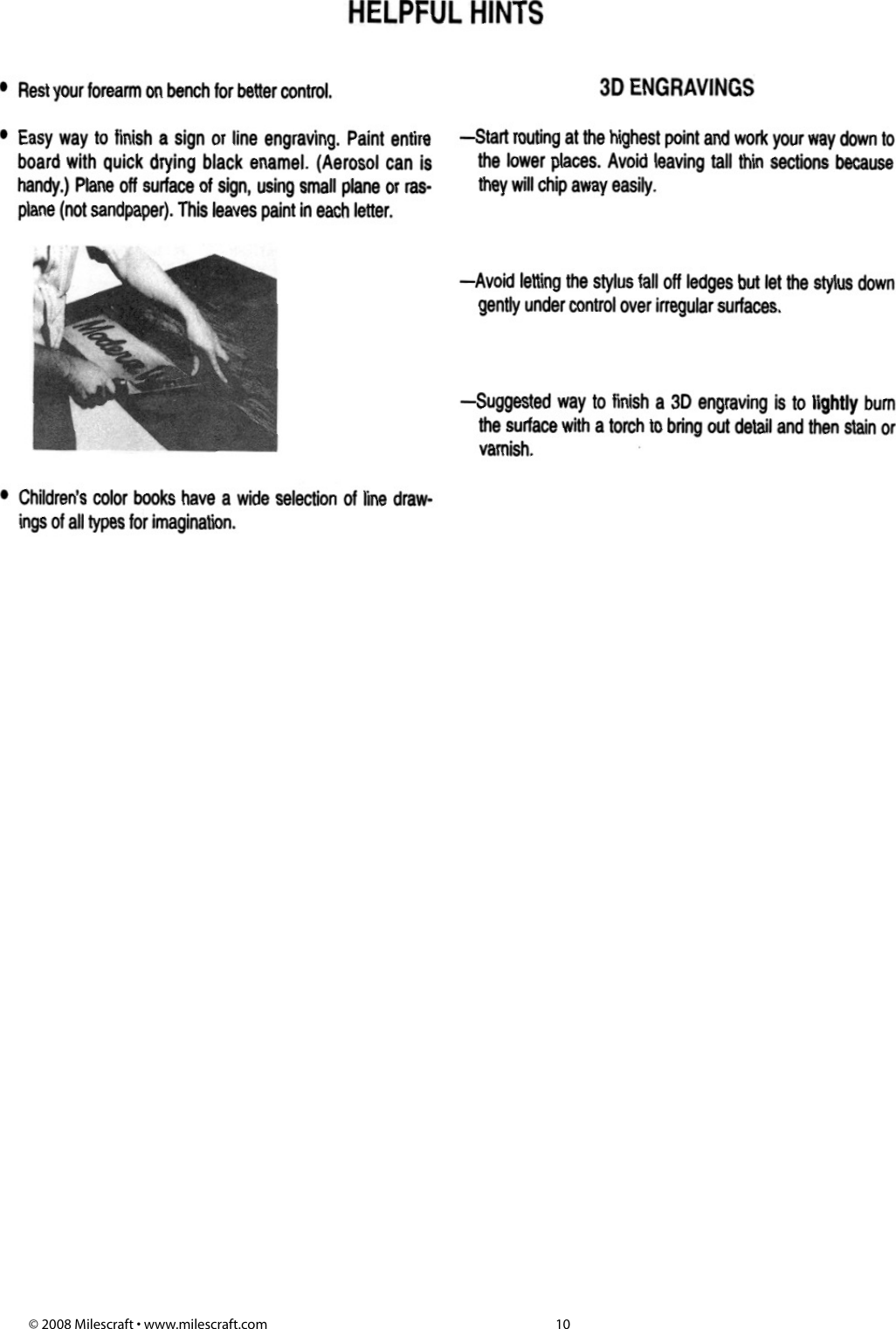 Page 10 of 10 - Craftsman Craftsman-Deluxe-Router-Pantograph-Owners-Manual- To Milescraft Manual  Craftsman-deluxe-router-pantograph-owners-manual