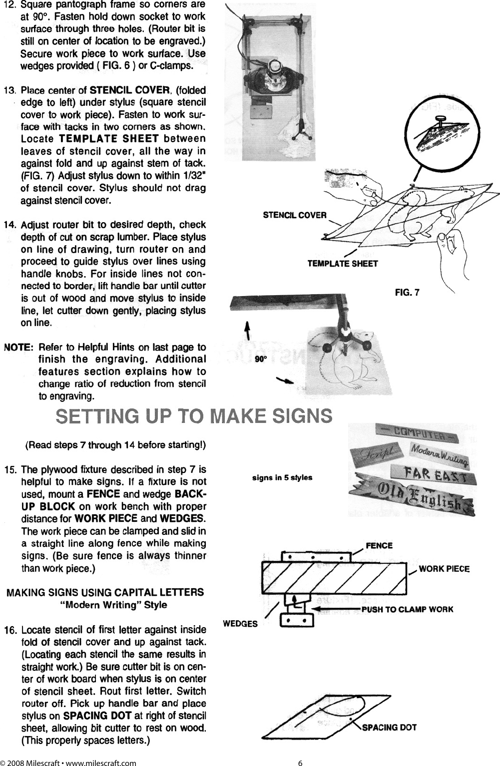 Page 6 of 10 - Craftsman Craftsman-Deluxe-Router-Pantograph-Owners-Manual- To Milescraft Manual  Craftsman-deluxe-router-pantograph-owners-manual