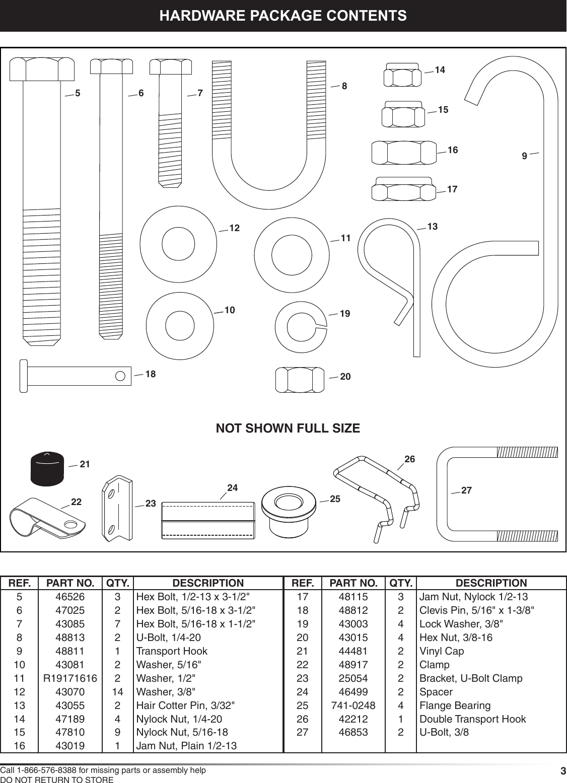 Page 3 of 12 - Craftsman Craftsman-Dethatcher-For-Lawnsweeper-Owners-Manual-  Craftsman-dethatcher-for-lawnsweeper-owners-manual