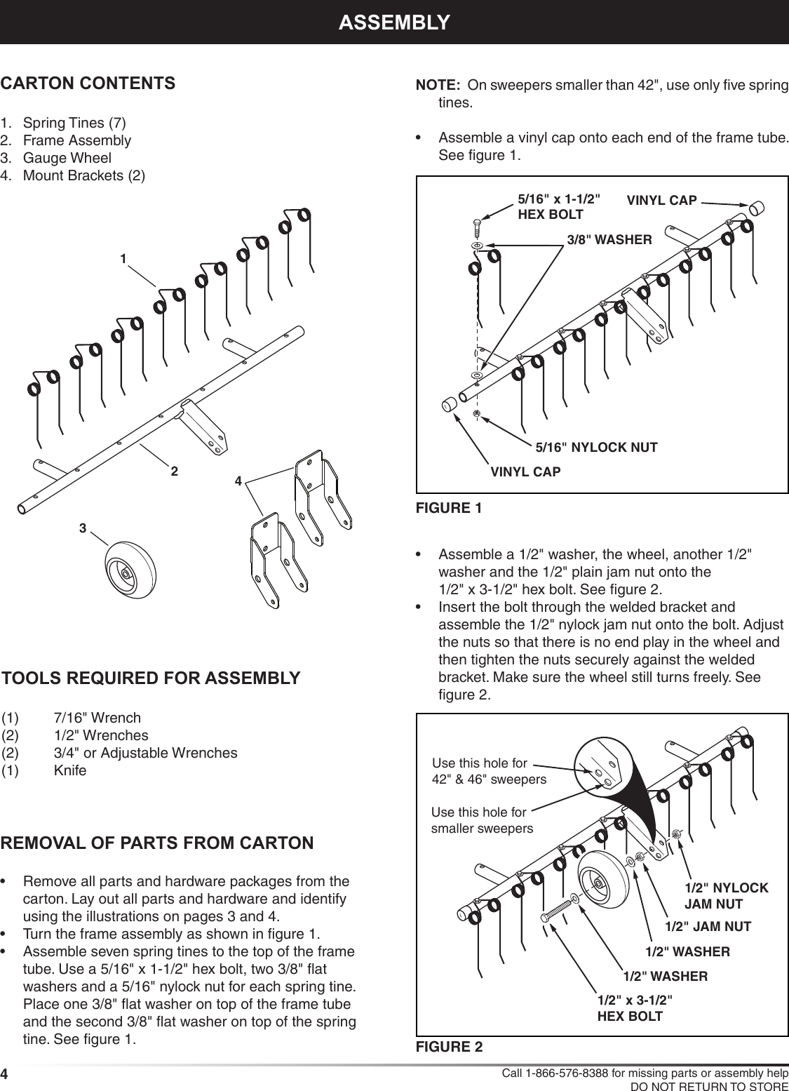 Page 4 of 12 - Craftsman Craftsman-Dethatcher-For-Lawnsweeper-Owners-Manual-  Craftsman-dethatcher-for-lawnsweeper-owners-manual