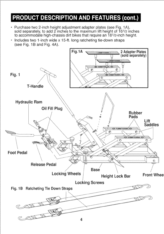 Craftsman Motorcycle Atv Jack Owners Manual
