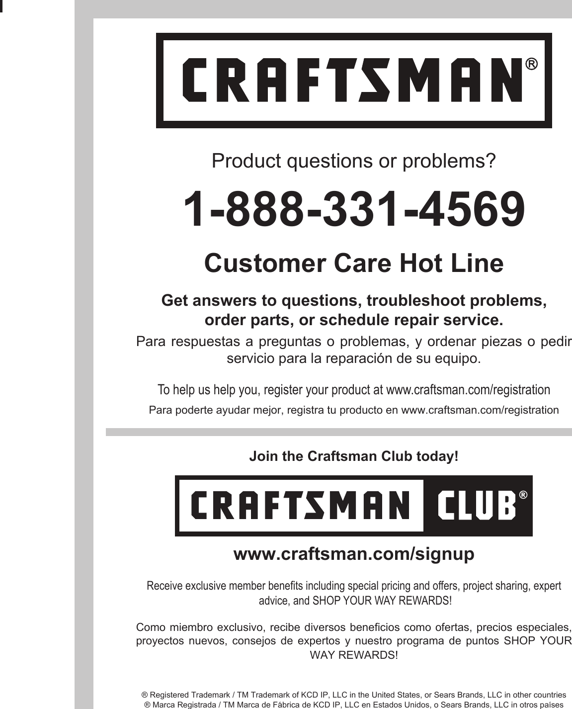 Page 5 of 10 - Craftsman Craftsman-Premium-Heavy-Duty-6-Ft-Workbench-With-Butcher-Block-Top-Instruction-Manual-  Craftsman-premium-heavy-duty-6-ft-workbench-with-butcher-block-top-instruction-manual