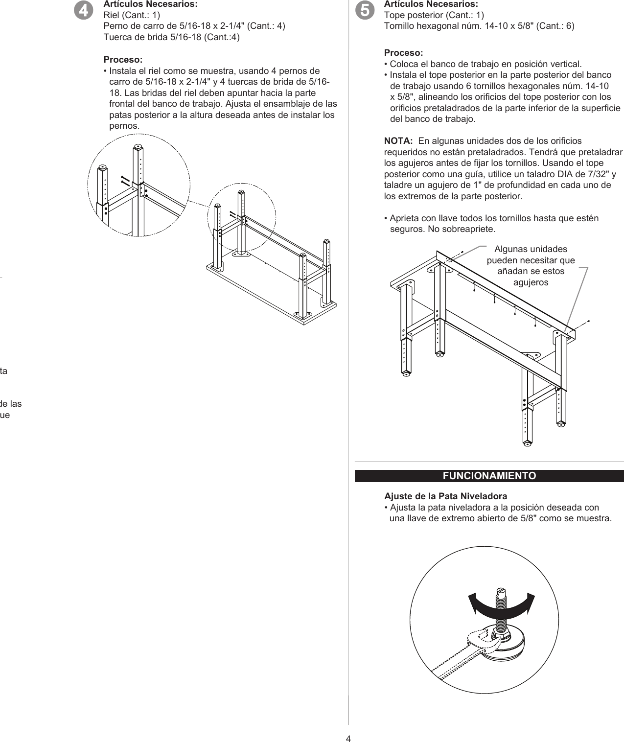 Page 9 of 10 - Craftsman Craftsman-Premium-Heavy-Duty-6-Ft-Workbench-With-Butcher-Block-Top-Instruction-Manual-  Craftsman-premium-heavy-duty-6-ft-workbench-with-butcher-block-top-instruction-manual