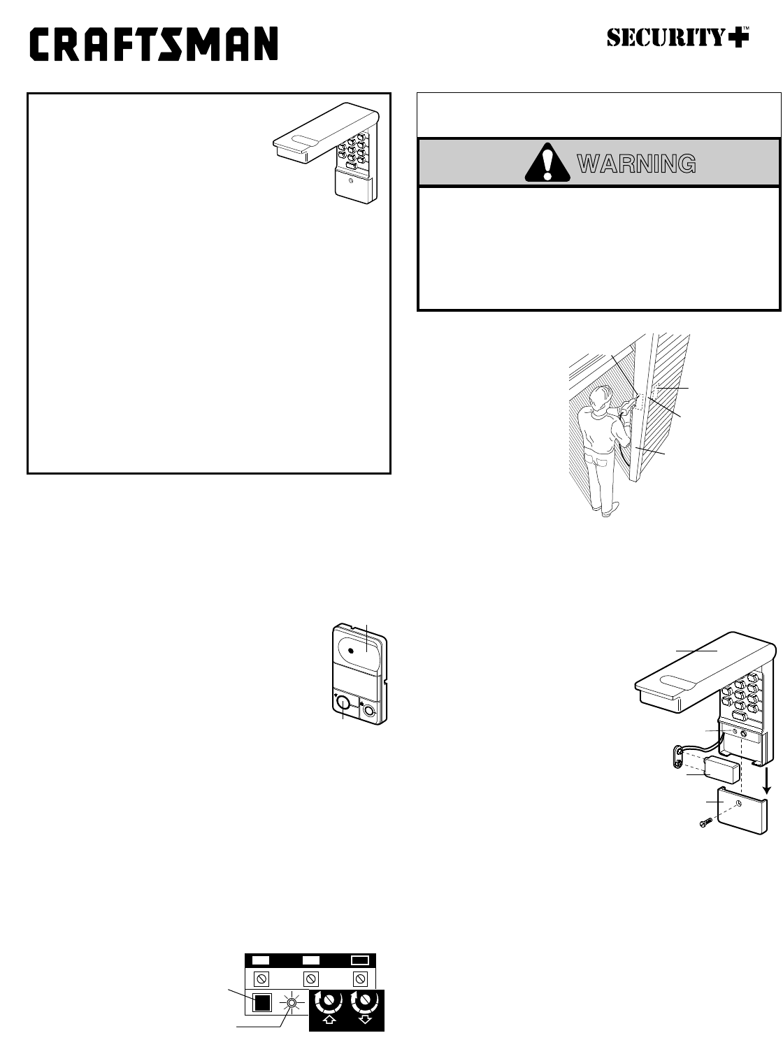 Craftsman Security 139 53684 Users Manual SRS DOM 139.53684 Keyless Entry