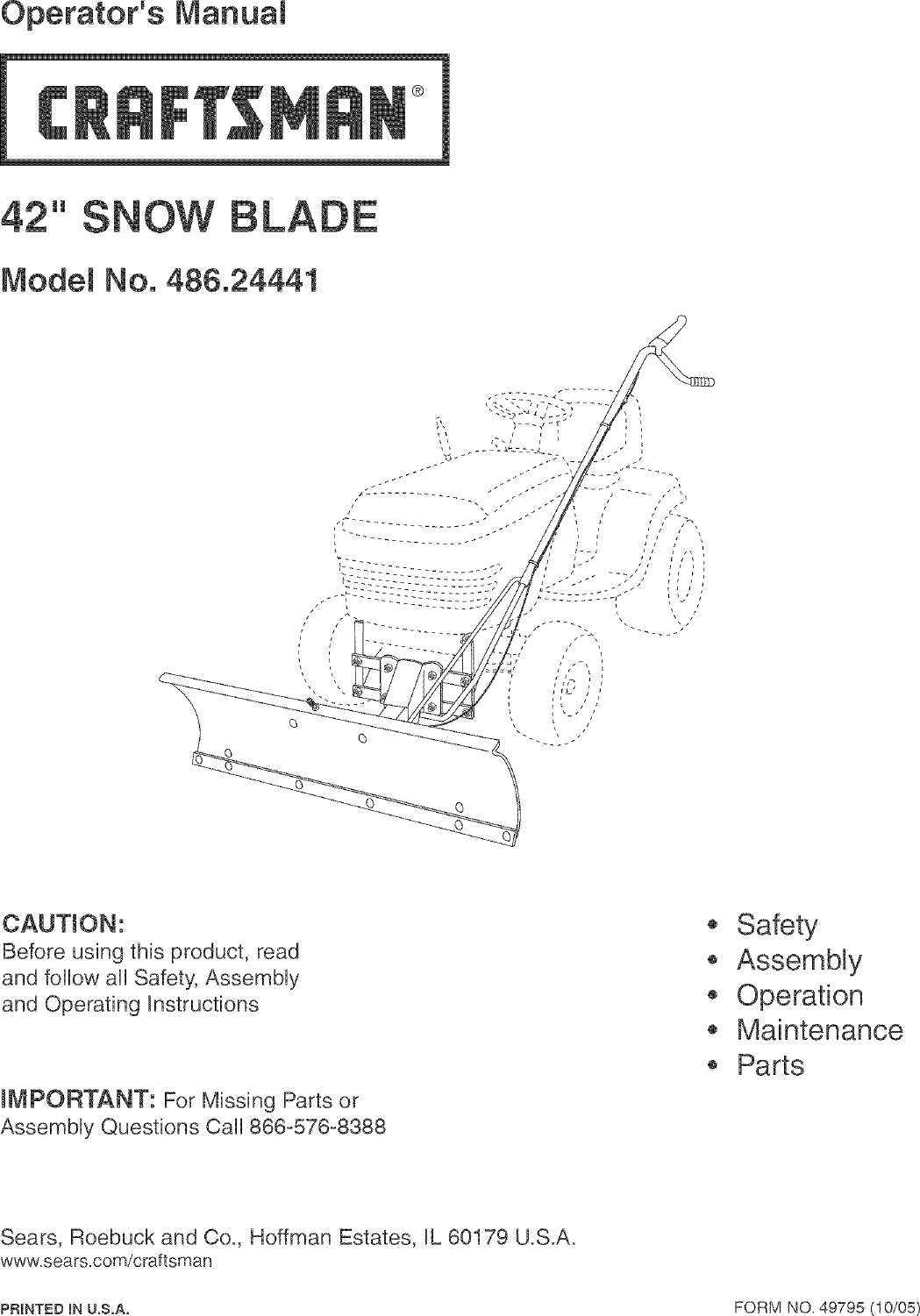 CRAFTSMAN SNOWBLOWER OWNER S MANUAL visual data 5
