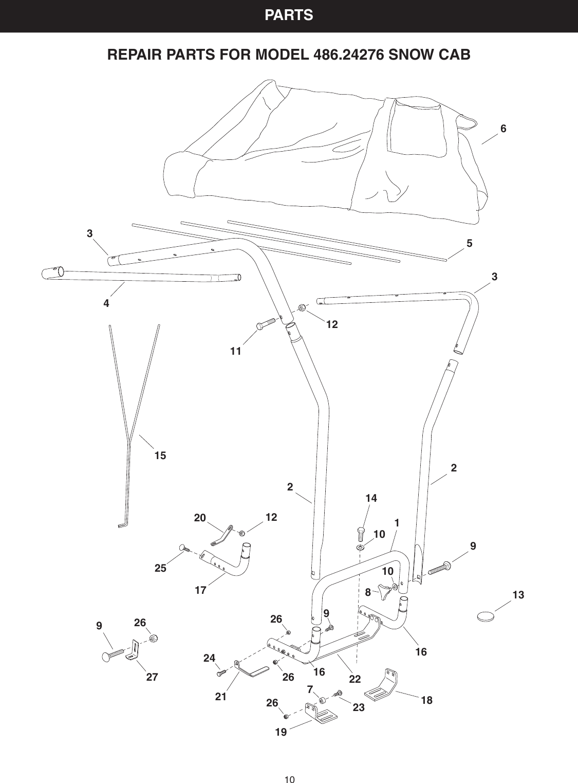 Page 10 of 12 - Craftsman Craftsman-Snow-Cab-486-24276-Users-Manual- 49952  Craftsman-snow-cab-486-24276-users-manual