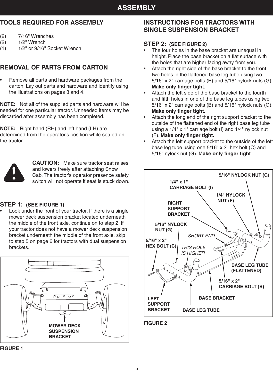 Page 5 of 12 - Craftsman Craftsman-Snow-Cab-486-24276-Users-Manual- 49952  Craftsman-snow-cab-486-24276-users-manual
