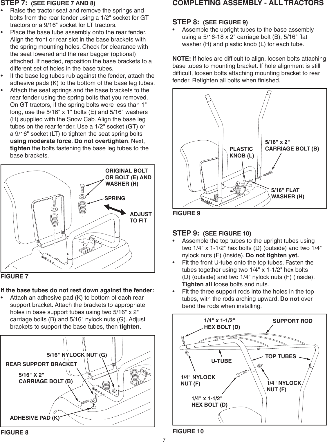 Page 7 of 12 - Craftsman Craftsman-Snow-Cab-486-24276-Users-Manual- 49952  Craftsman-snow-cab-486-24276-users-manual