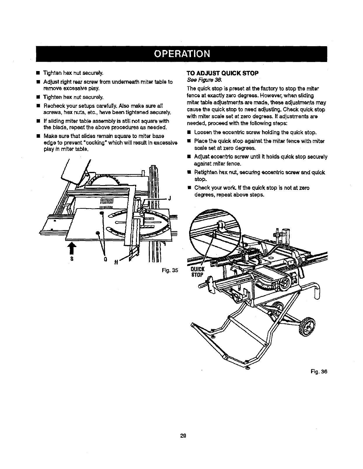 Craftsman Table Saw 315 21829 Owners Manual