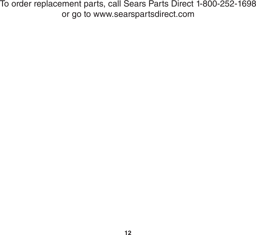 Page 12 of 12 - Craftsman Craftsman-Tow-Hitch-Fertilizer-Seed-Spreader-Owners-Manual-  Craftsman-tow-hitch-fertilizer-seed-spreader-owners-manual