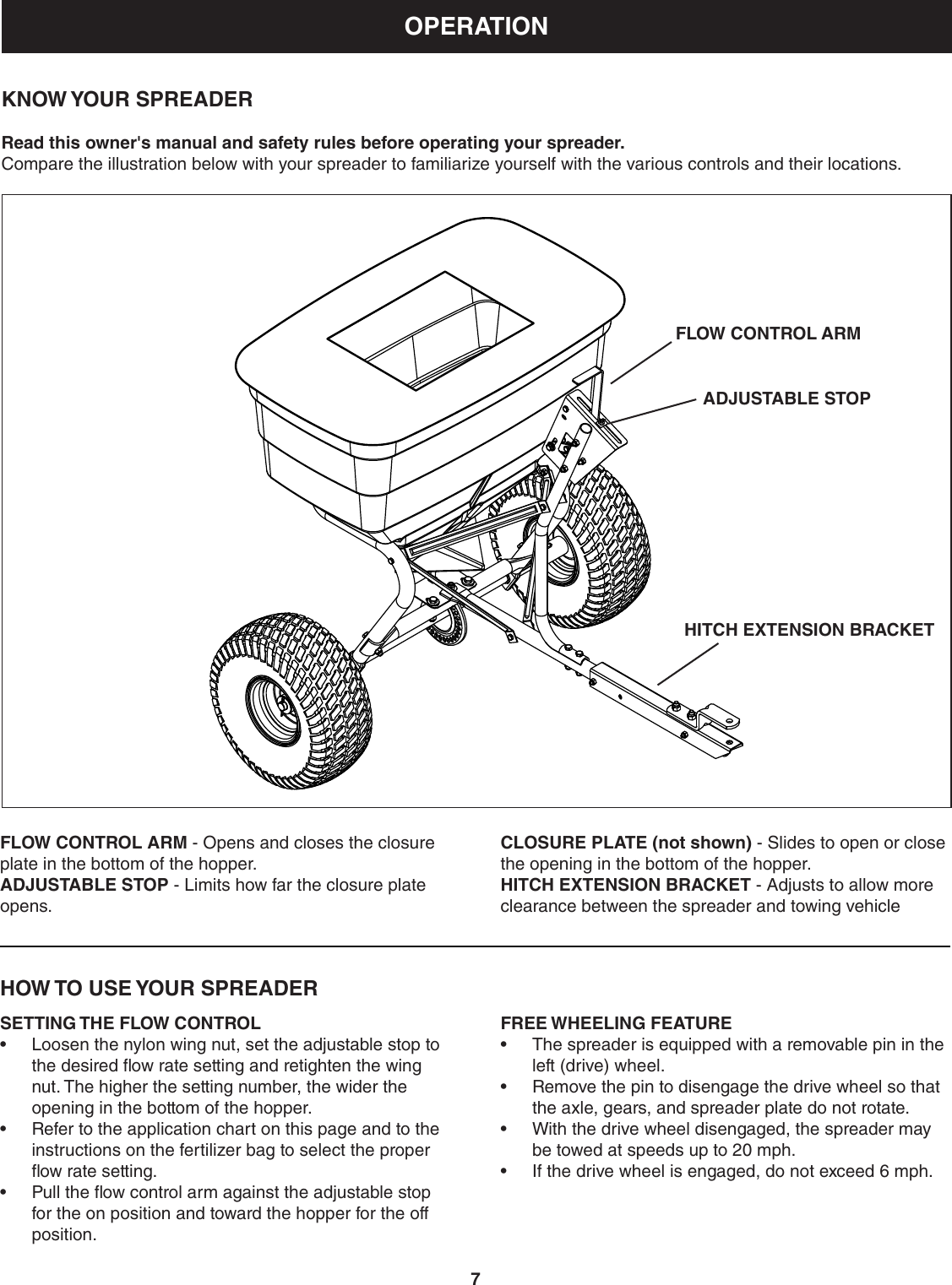 Page 7 of 12 - Craftsman Craftsman-Tow-Hitch-Fertilizer-Seed-Spreader-Owners-Manual-  Craftsman-tow-hitch-fertilizer-seed-spreader-owners-manual