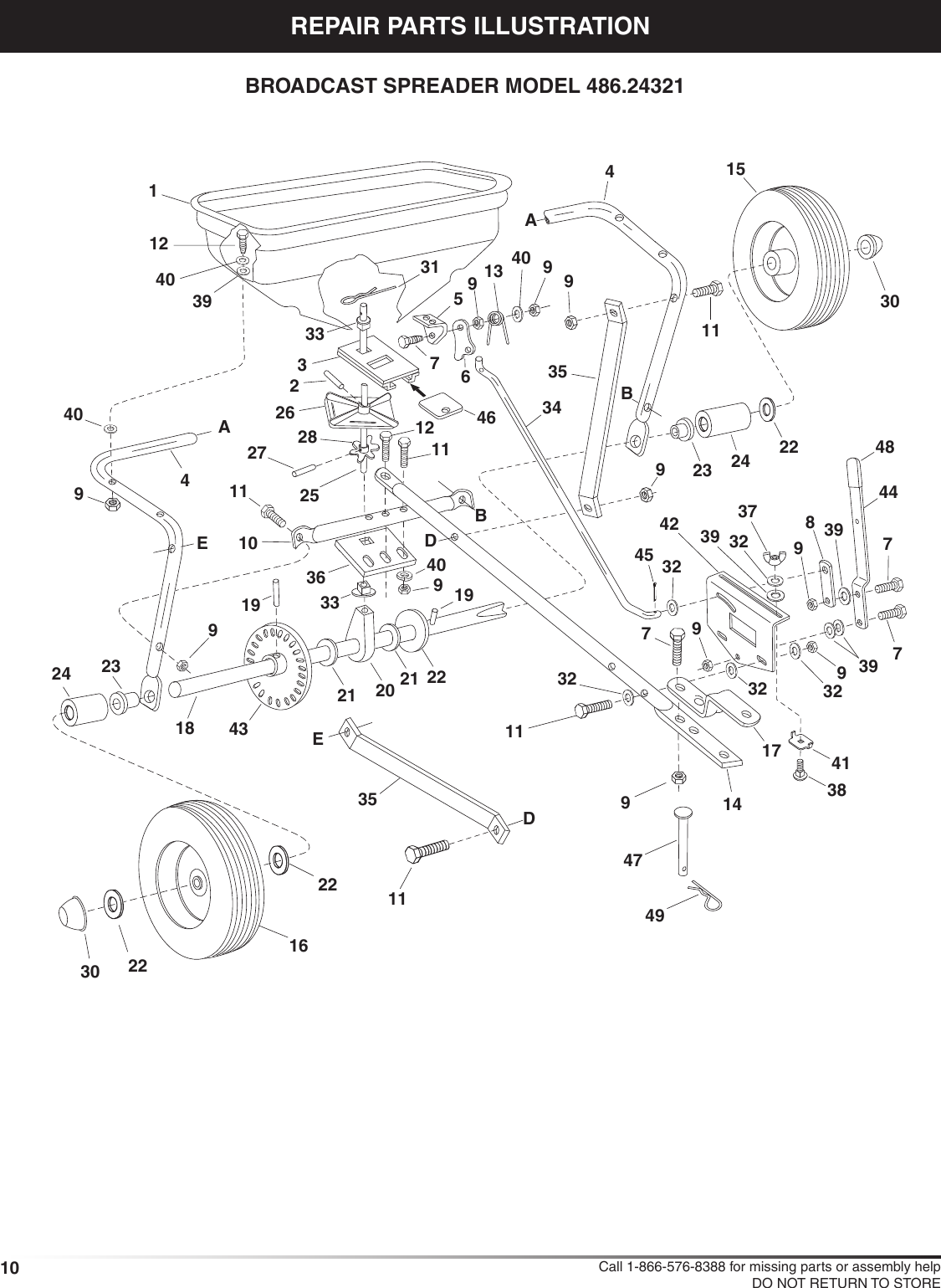 Page 10 of 12 - Craftsman Craftsman-Universal-Broadcast-Spreader-Owners-Manual-  Craftsman-universal-broadcast-spreader-owners-manual