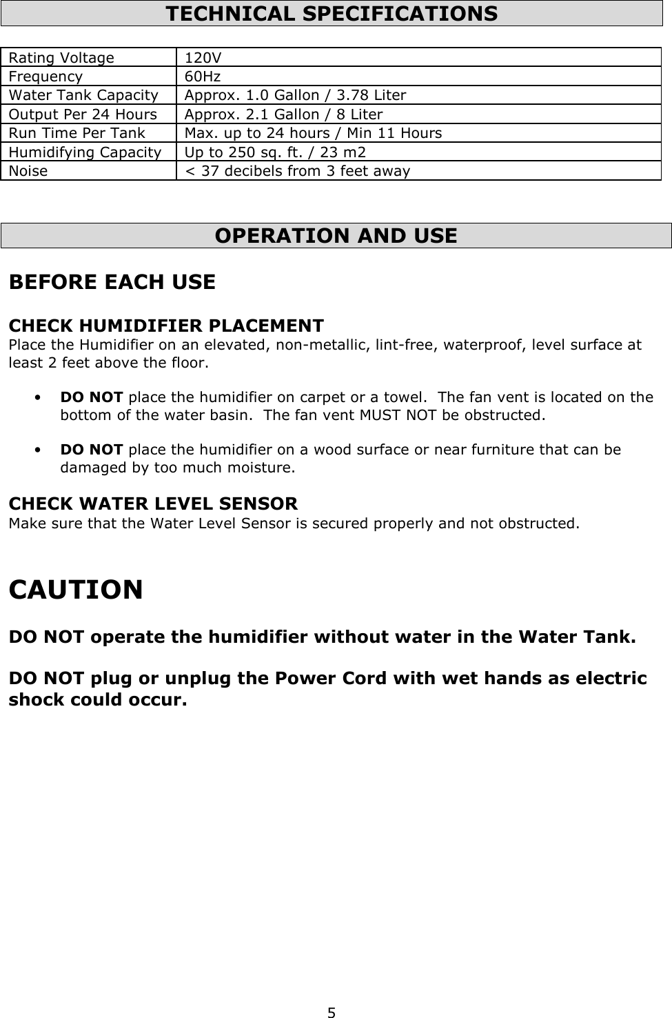 Page 6 of 11 - Crane EE-4109 - Hello Kitty Humidifier 2012 User Manual  To The Afecf9fe-10a1-45fc-bb26-ec1f3f14fc6f