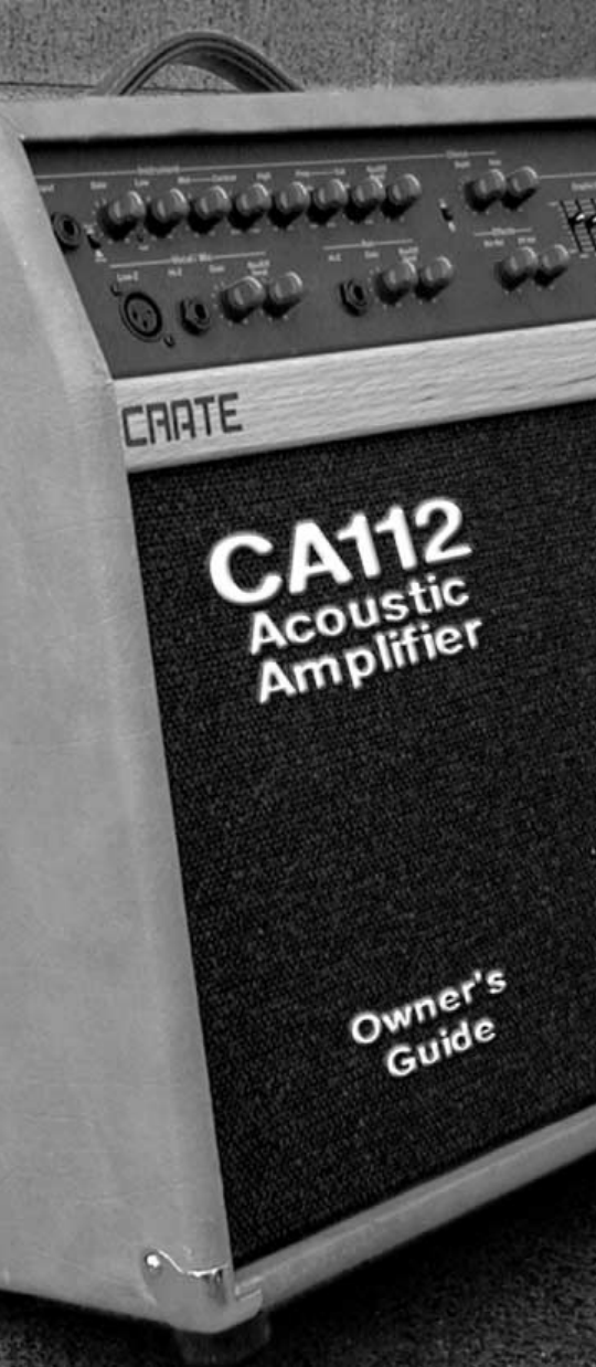 Page 1 of 6 - Crate-Amplifiers Crate-Amplifiers-Ca112-Users-Manual-  Crate-amplifiers-ca112-users-manual