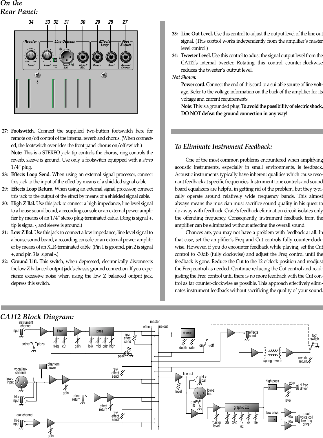 Page 5 of 6 - Crate-Amplifiers Crate-Amplifiers-Ca112-Users-Manual-  Crate-amplifiers-ca112-users-manual