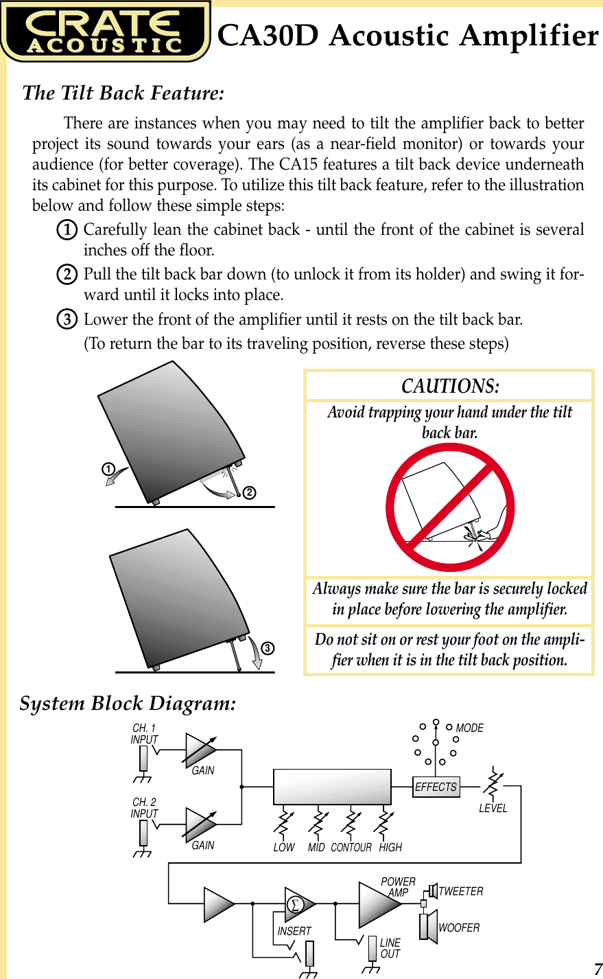 Page 7 of 8 - Crate-Amplifiers Crate-Amplifiers-Ca30-Dg-Users-Manual-  Crate-amplifiers-ca30-dg-users-manual