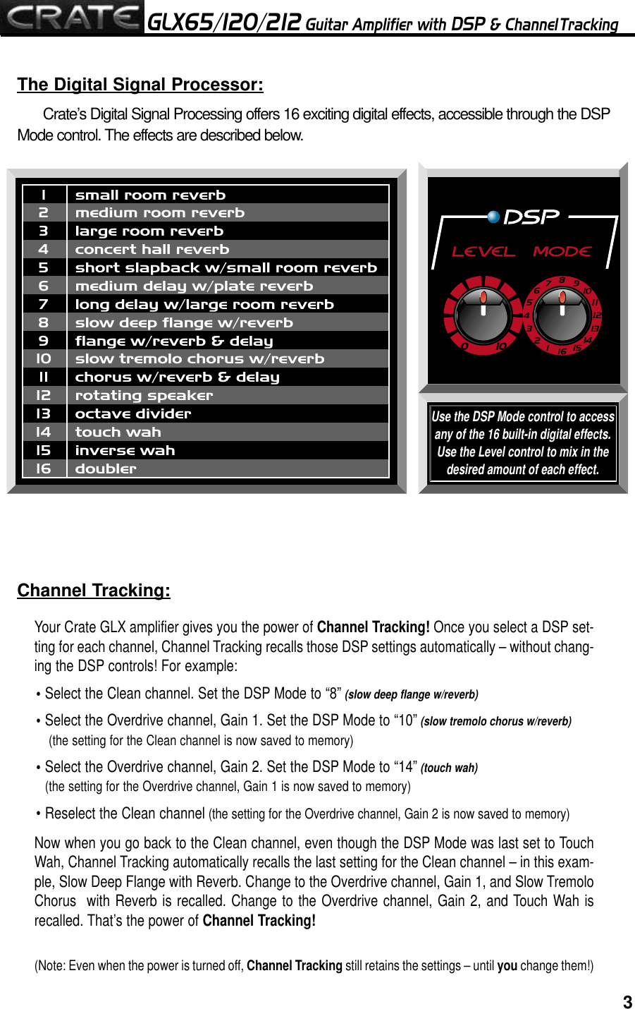 Page 3 of 8 - Crate-Amplifiers Crate-Amplifiers-Crate-Glx212-Users-Manual-  Crate-amplifiers-crate-glx212-users-manual