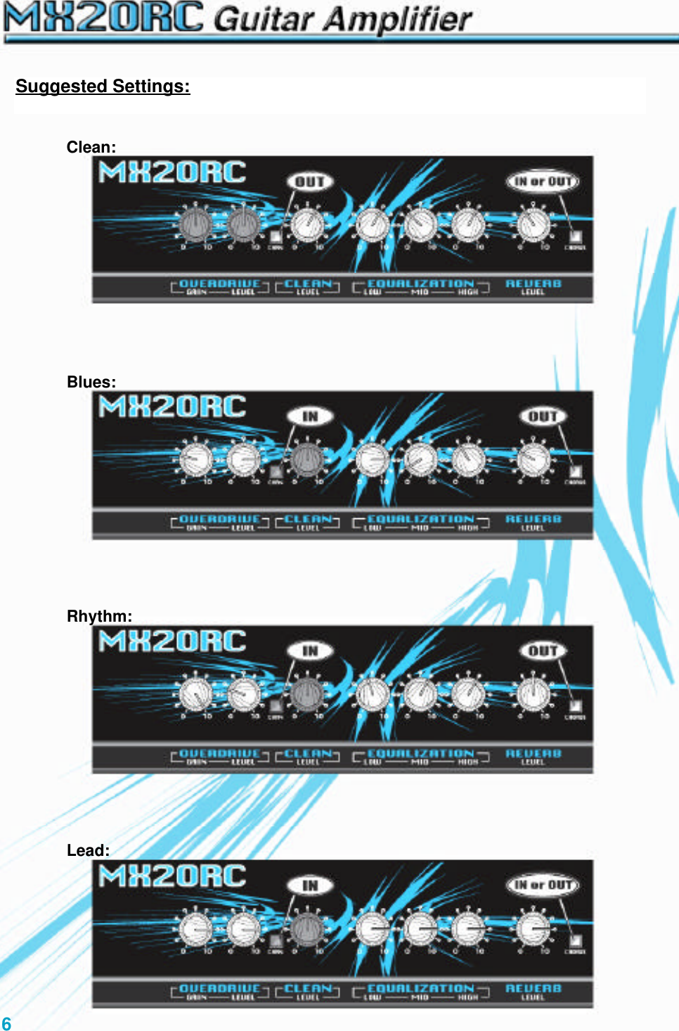 Page 6 of 8 - Crate-Amplifiers Crate-Amplifiers-Crate-Mx20Rc-Users-Manual-  Crate-amplifiers-crate-mx20rc-users-manual