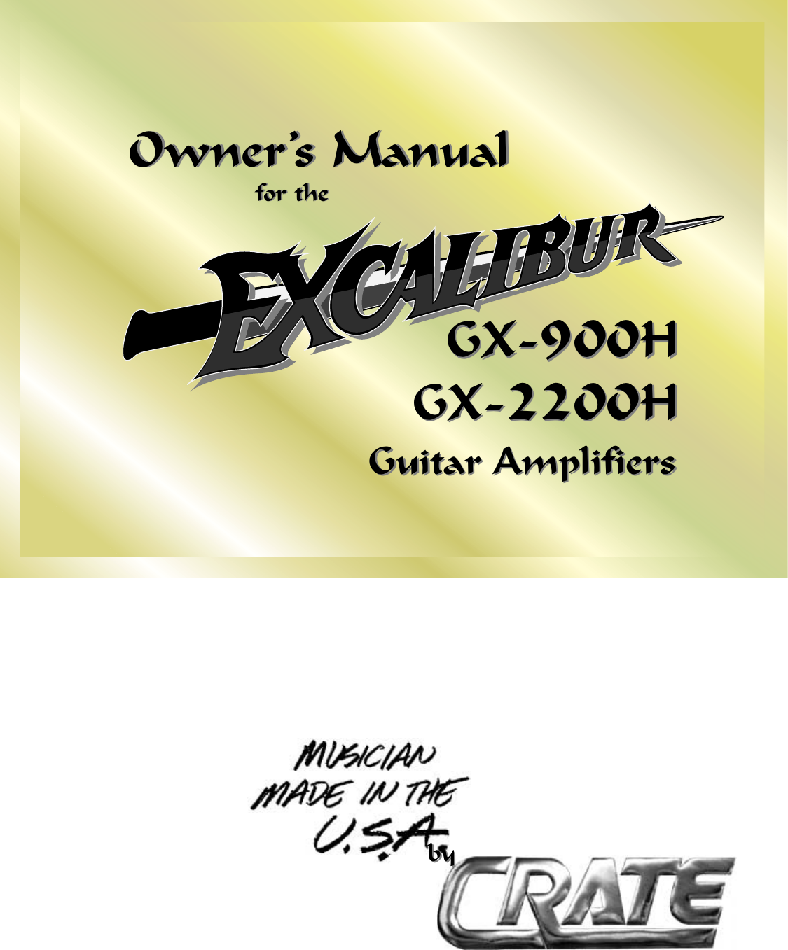 Page 1 of 8 - Crate-Amplifiers Crate-Amplifiers-Excalibur-Gx-2200H-Users-Manual-  Crate-amplifiers-excalibur-gx-2200h-users-manual