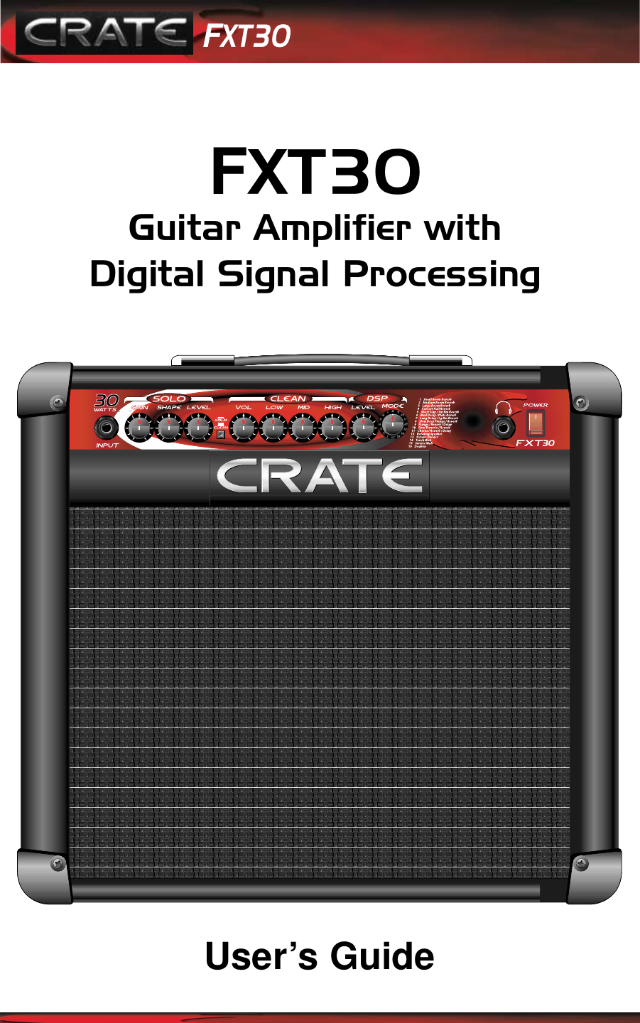 Page 1 of 4 - Crate-Amplifiers Crate-Amplifiers-Fxt30-Users-Manual-  Crate-amplifiers-fxt30-users-manual