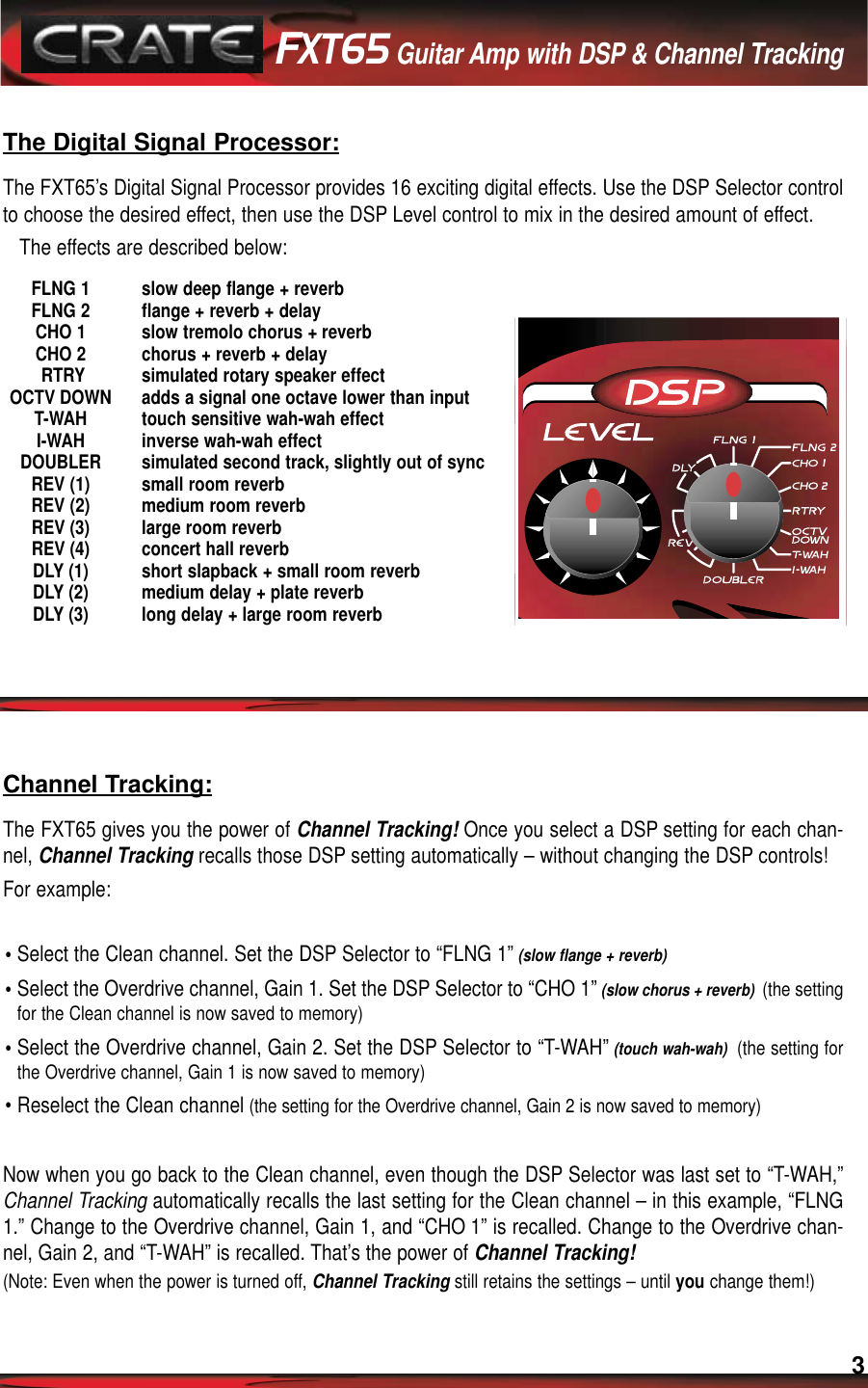 Page 3 of 8 - Crate-Amplifiers Crate-Amplifiers-Fxt65-Users-Manual-  Crate-amplifiers-fxt65-users-manual