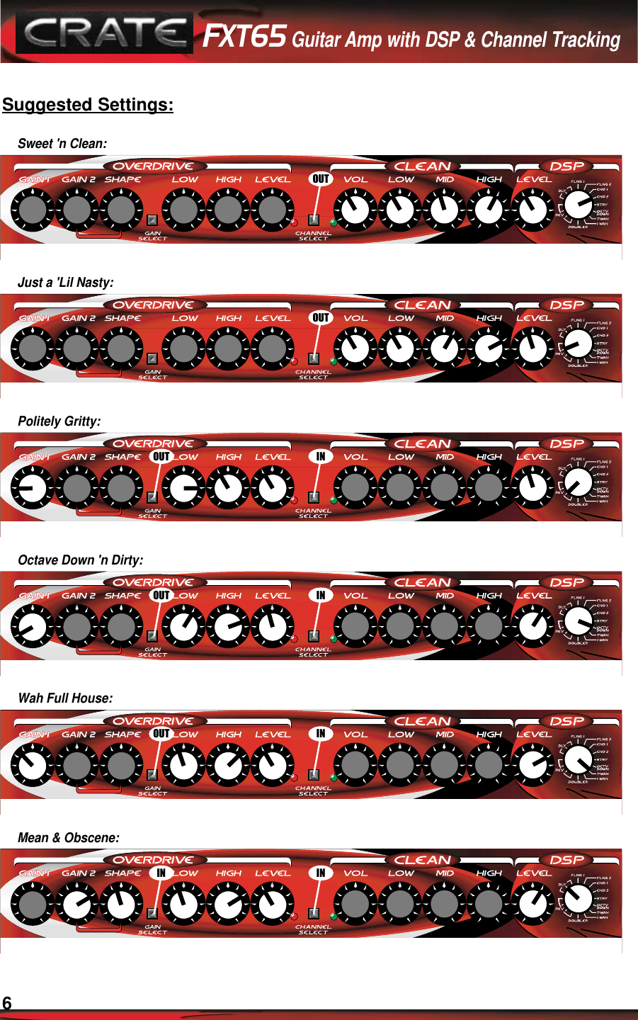 Page 6 of 8 - Crate-Amplifiers Crate-Amplifiers-Fxt65-Users-Manual-  Crate-amplifiers-fxt65-users-manual