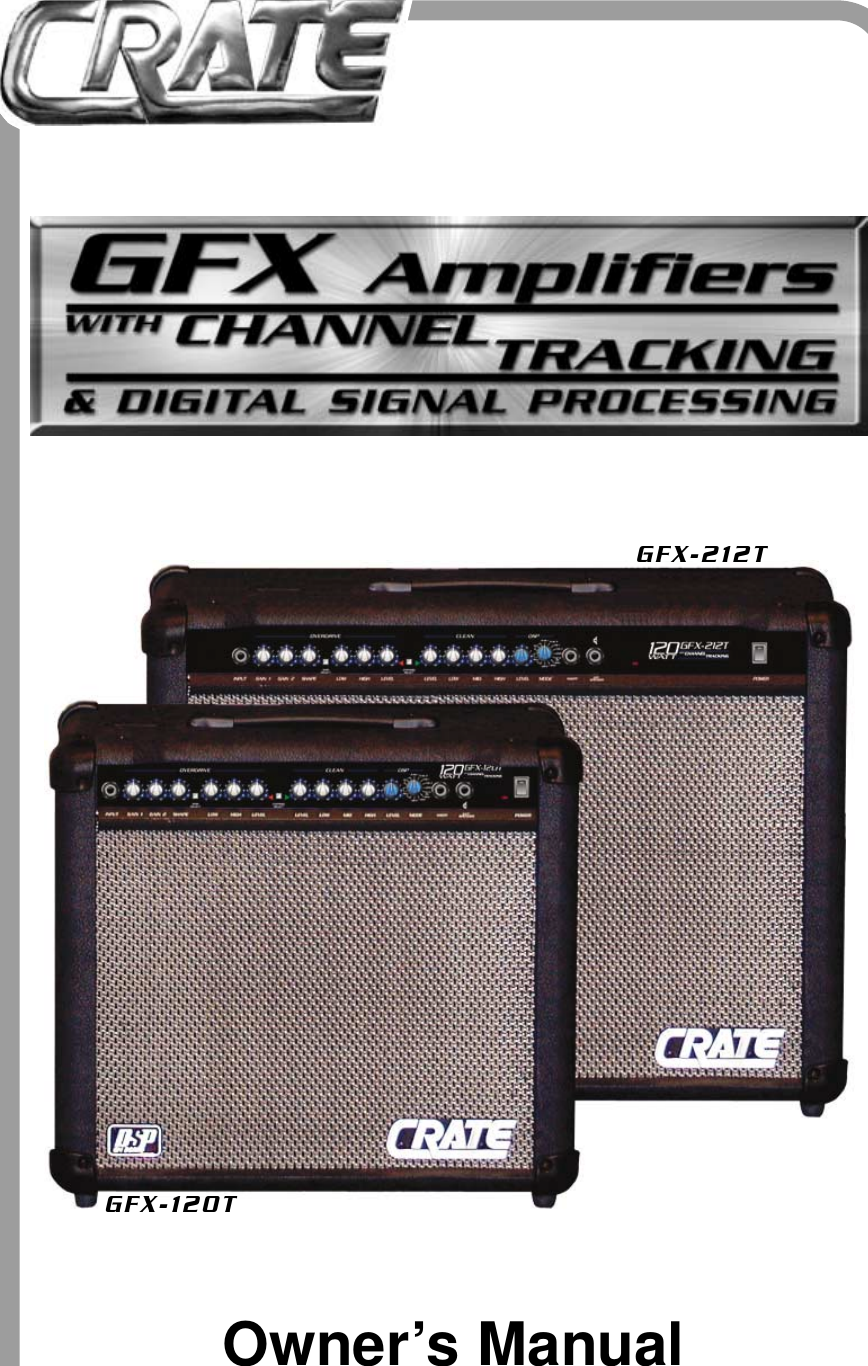 Page 1 of 8 - Crate-Amplifiers Crate-Amplifiers-Gfx-120T-Users-Manual-  Crate-amplifiers-gfx-120t-users-manual