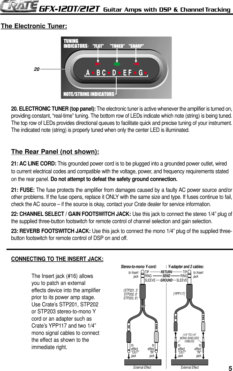 Page 5 of 8 - Crate-Amplifiers Crate-Amplifiers-Gfx-120T-Users-Manual-  Crate-amplifiers-gfx-120t-users-manual