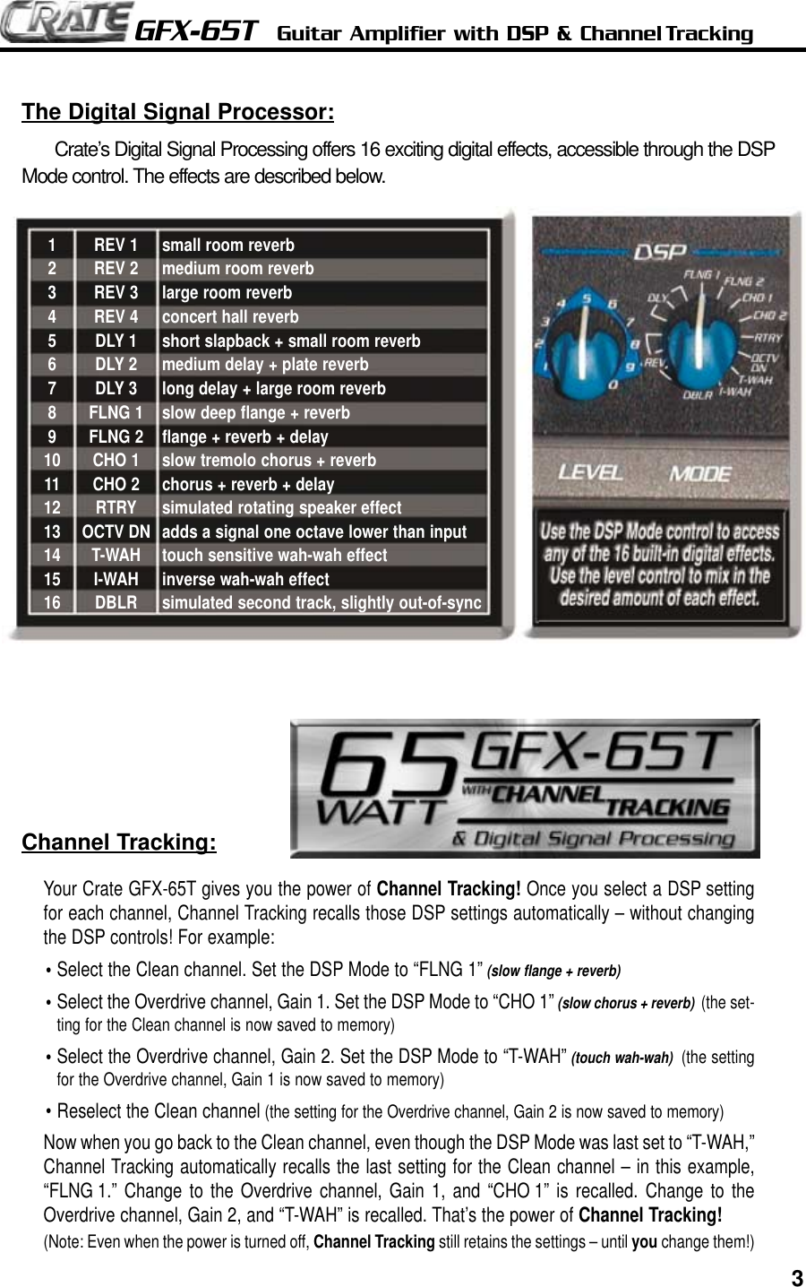 Page 3 of 8 - Crate-Amplifiers Crate-Amplifiers-Gfx-65T-Users-Manual-  Crate-amplifiers-gfx-65t-users-manual