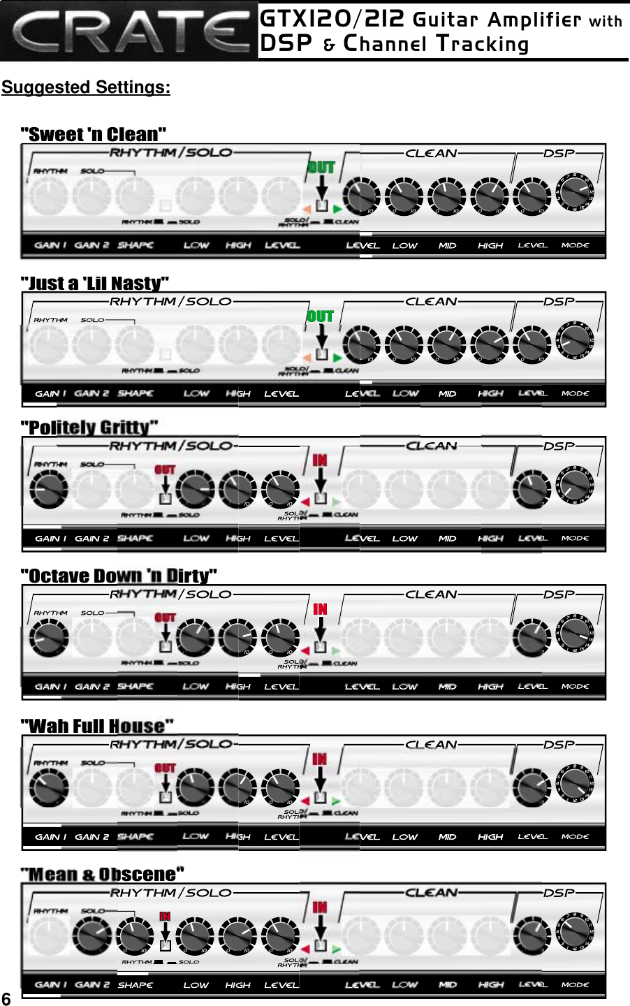 Page 6 of 8 - Crate-Amplifiers Crate-Amplifiers-Gtx120-Users-Manual-  Crate-amplifiers-gtx120-users-manual