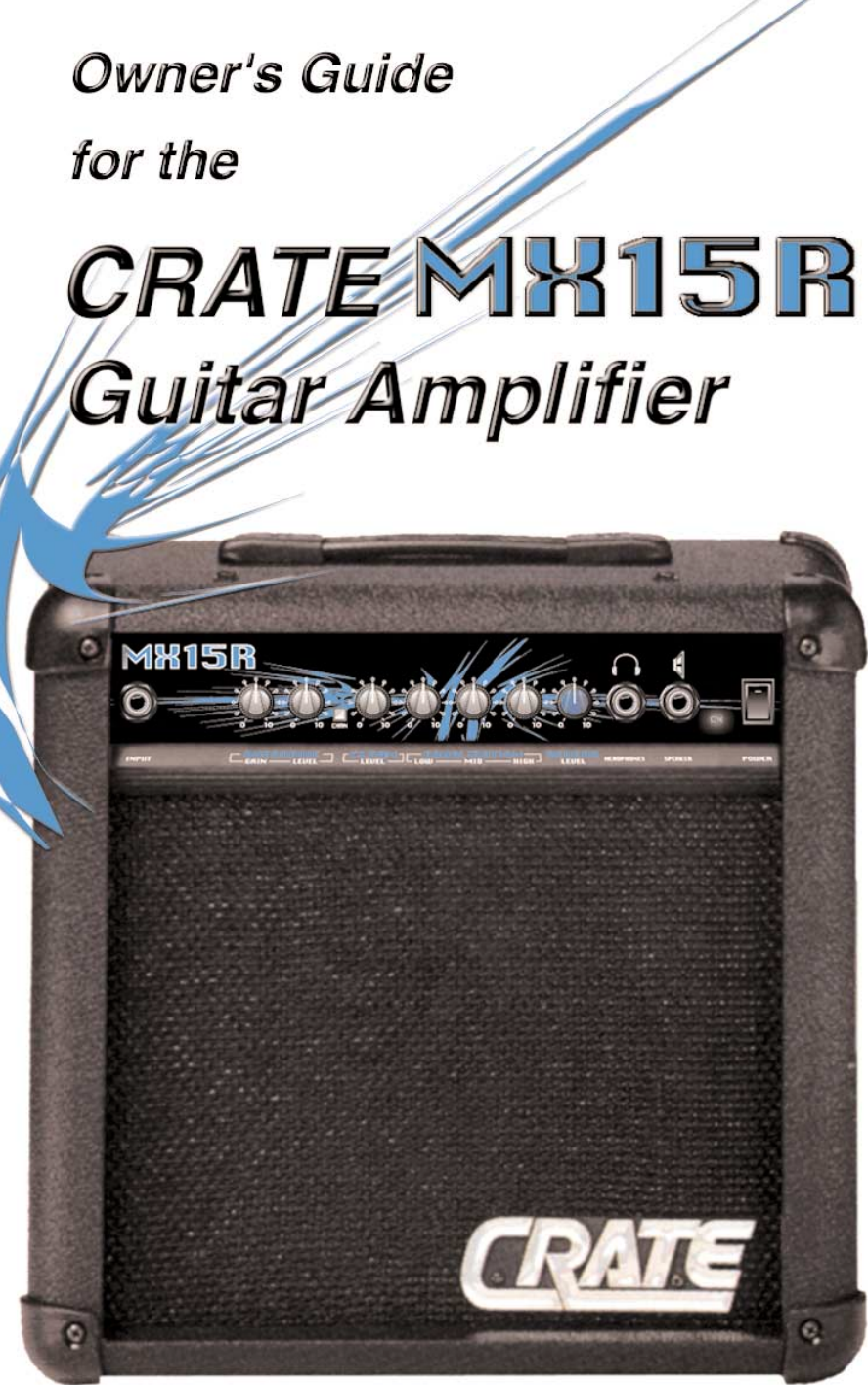 Page 1 of 8 - Crate-Amplifiers Crate-Amplifiers-Mx15R-Users-Manual-  Crate-amplifiers-mx15r-users-manual