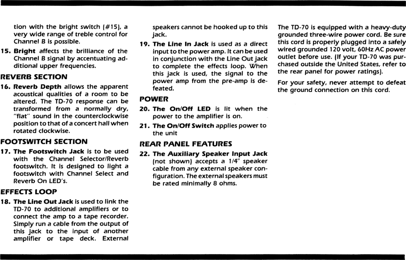 Page 4 of 5 - Crate-Amplifiers Crate-Amplifiers-Td-70-Users-Manual-  Crate-amplifiers-td-70-users-manual