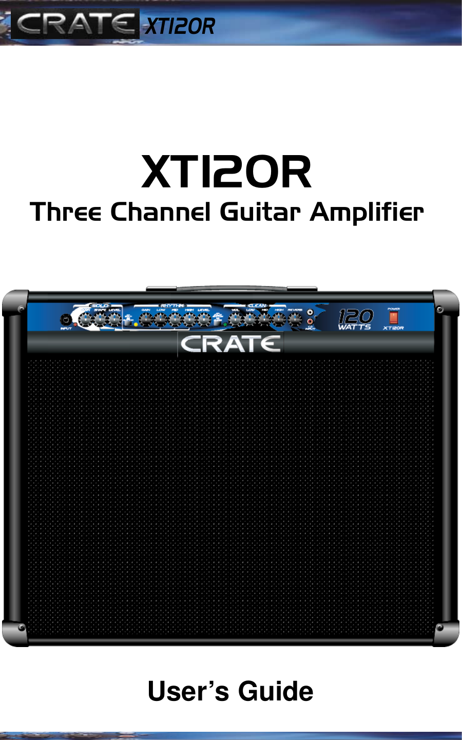 Page 1 of 8 - Crate-Amplifiers Crate-Amplifiers-Xt120R-Users-Manual-  Crate-amplifiers-xt120r-users-manual