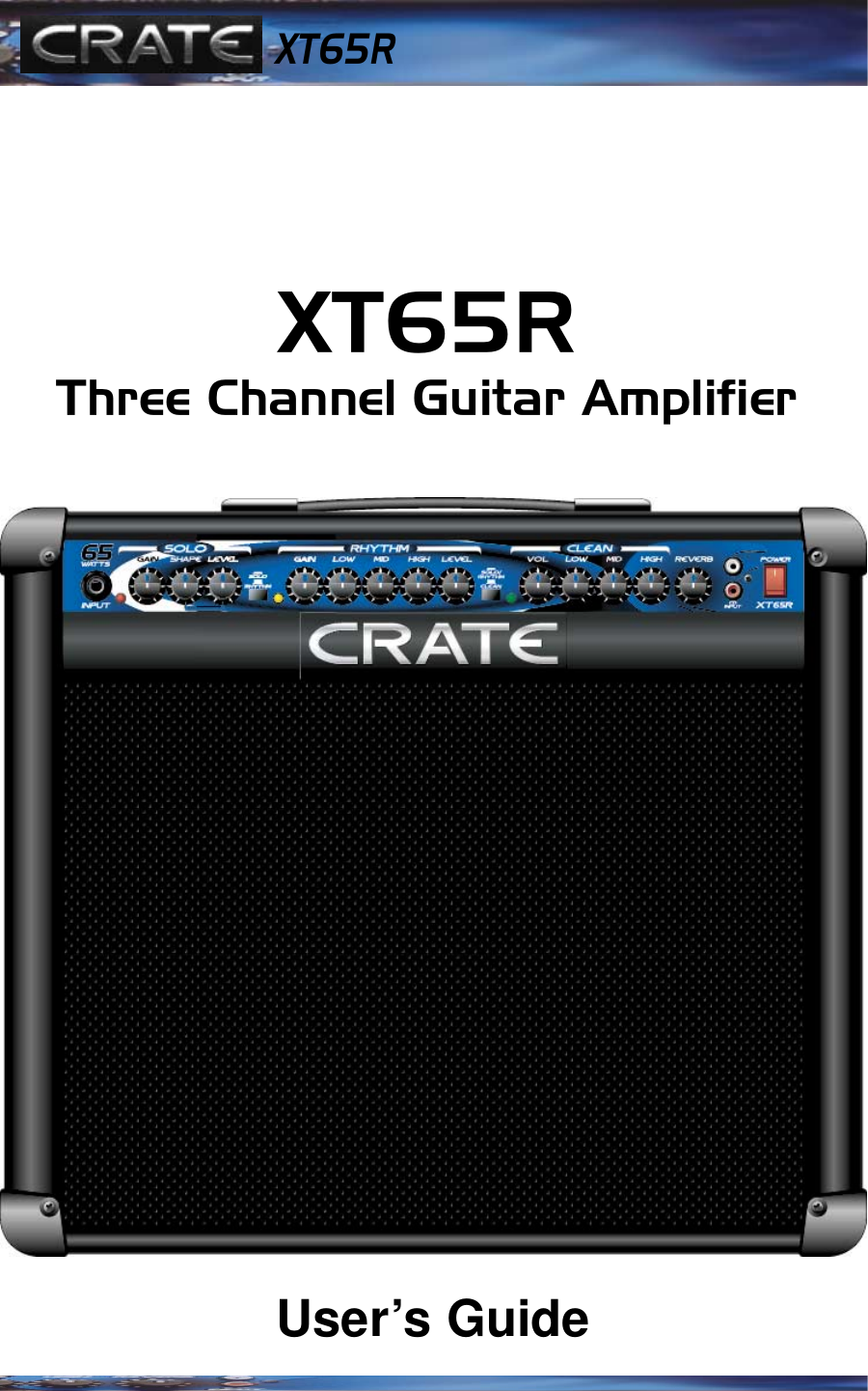 Page 1 of 8 - Crate-Amplifiers Crate-Amplifiers-Xt-65-R-Users-Manual-  Crate-amplifiers-xt-65-r-users-manual