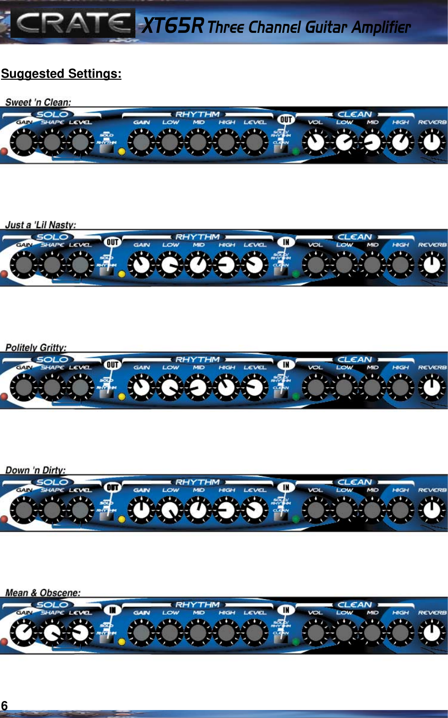 Page 6 of 8 - Crate-Amplifiers Crate-Amplifiers-Xt-65-R-Users-Manual-  Crate-amplifiers-xt-65-r-users-manual