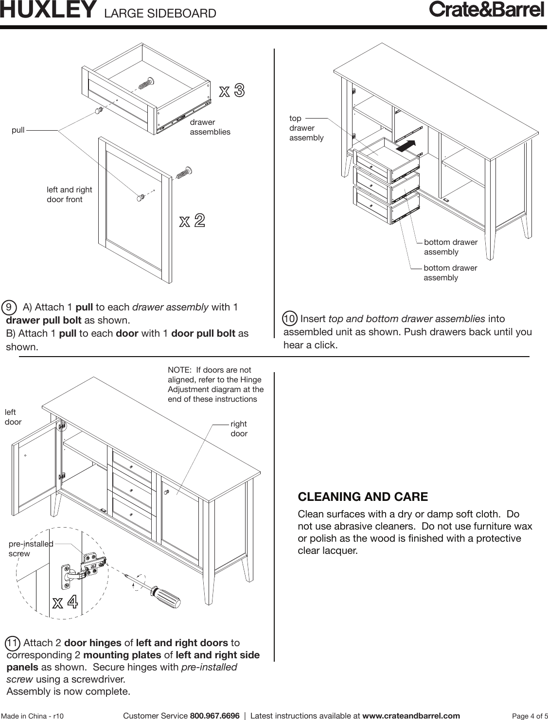 Crate Barrel 527 Huxley Large Sideboard Huxley_Large_Sideboard